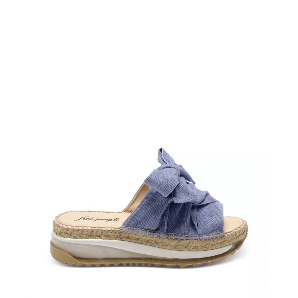 Free People Lavender Bow Espadrille Platform Sandal new in box